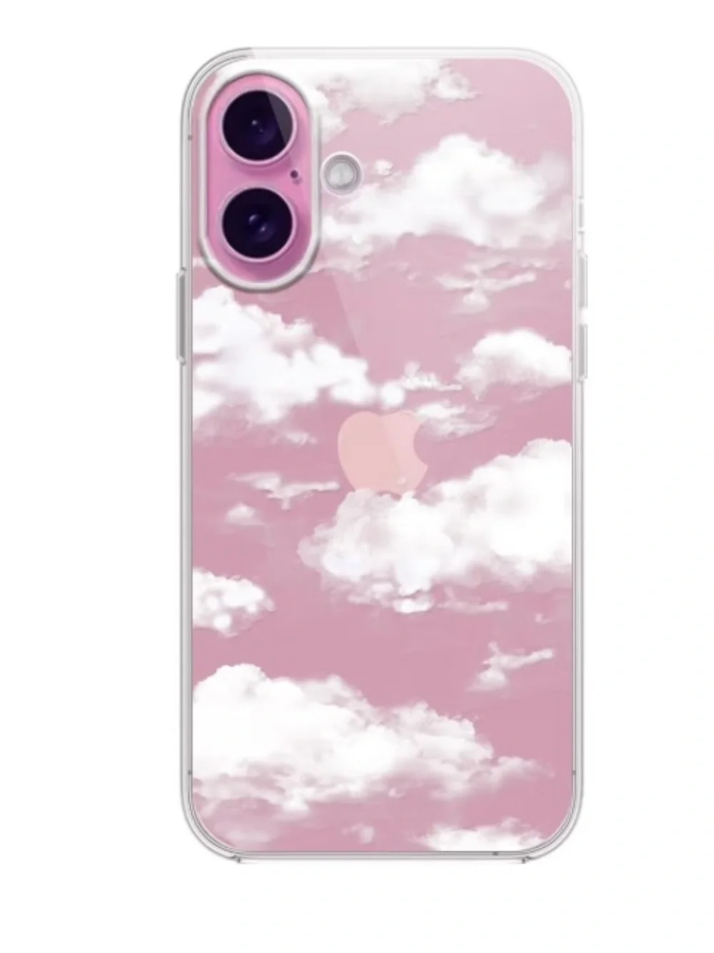 Blingys iPhone 15 Fun Clouds Pattern Transparent Clear Phone Case